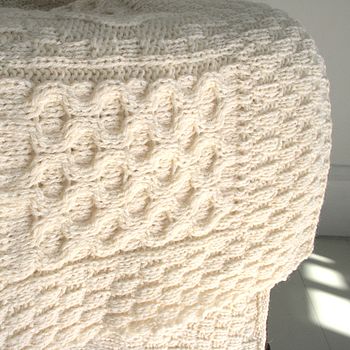 Aran Knit Throw By pebble & chalk | notonthehighstreet.com