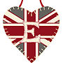 Personalised Union Jack Lavender Filled Heart, thumbnail 3 of 4