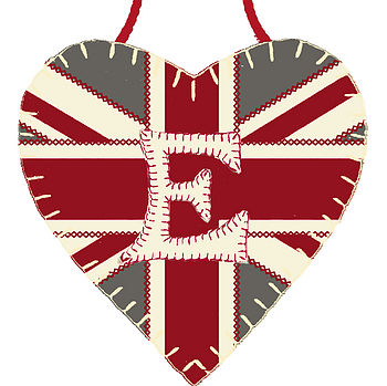 Personalised Union Jack Lavender Filled Heart, 3 of 4