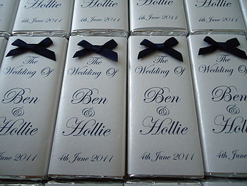 Personalised Chocolate Heart Wedding Favours, 5 of 6