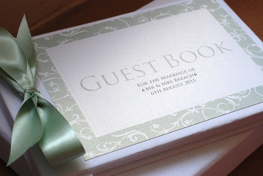 Baroque Vine Personalised Guest Book By mooks design