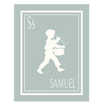 Personalised Drummer Boy Silhouette Print, 3 of 7