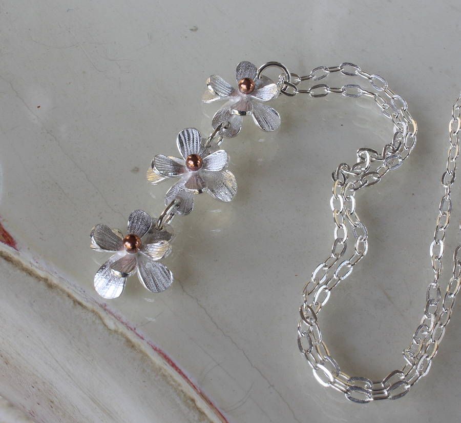 silver daisy chain necklace by caroline brook | notonthehighstreet.com