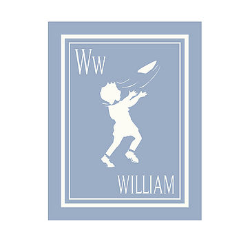 Personalised Paper Plane Boy Silhouette Print, 3 of 6