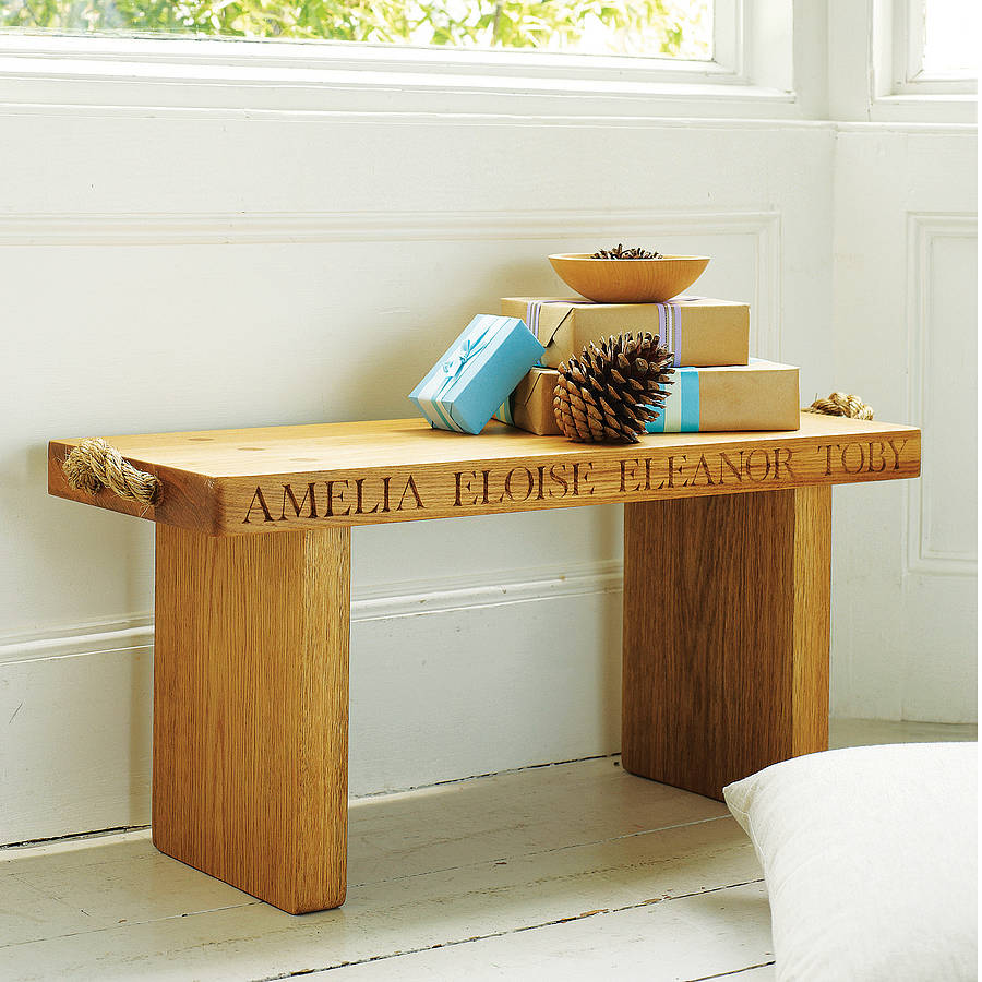 Personalised Solid Oak Bench, 1 of 12