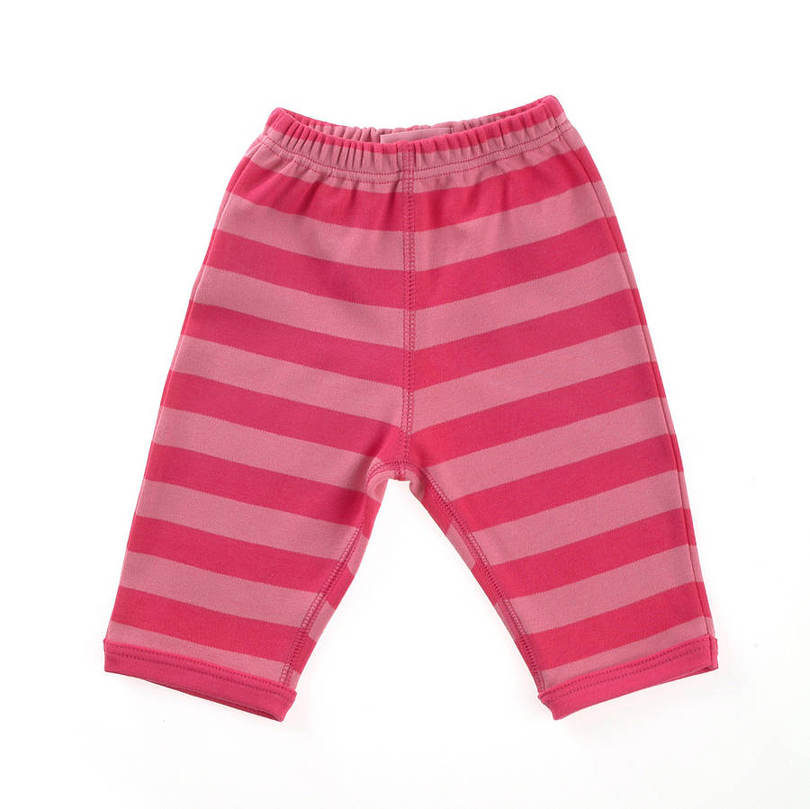 Bright Pink & Hot Pink Cotton Baby Trousers By Bob & Blossom ...