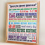 Personalised Family House Rules Print, thumbnail 9 of 12
