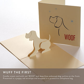 'Wuff' 3D Greetings Card, 3 of 10