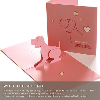 'Wuff' 3D Greetings Card, 4 of 10