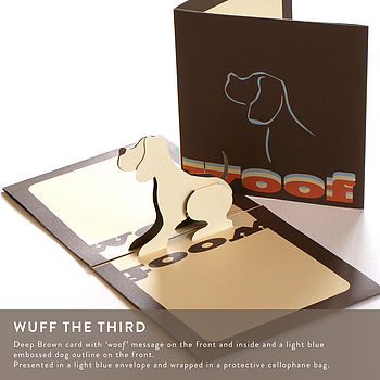 'Wuff' 3D Greetings Card, 5 of 10