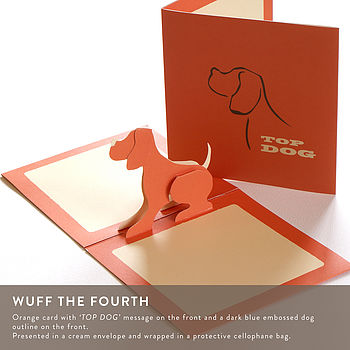 'Wuff' 3D Greetings Card, 6 of 10