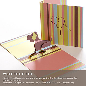 'Wuff' 3D Greetings Card, 7 of 10