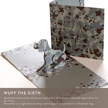 'Wuff' 3D Greetings Card, 8 of 10