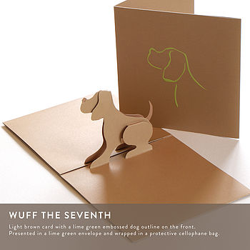 'Wuff' 3D Greetings Card, 9 of 10