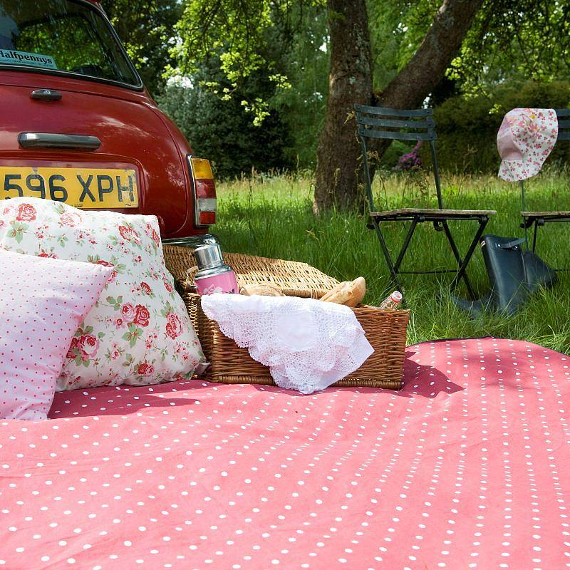 Extra Large Red Polka Dot Picnic Rug By Just A Joy
