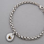 Pebble Bracelet Matt Silver With Gold Detail, thumbnail 3 of 5