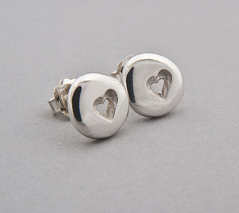 Pebble Heart Or Kiss Stud Earrings, 3 of 6