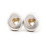 Pebble Silver Stud Earrings, thumbnail 2 of 4