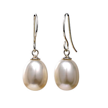 Tear Drop Pearl Earrings On Silver Hooks, 2 of 5