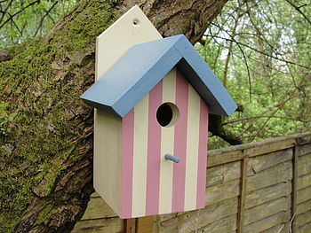 Handcrafted Beach Hut Bird House By Siop Gardd | notonthehighstreet.com