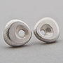 Rock Stud Earrings Solid Silver, thumbnail 3 of 5