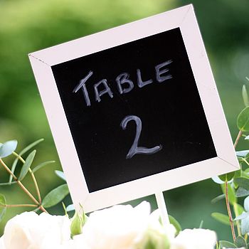 Blackboard Chalkboard Wedding Table Numbers Set Of Five, 4 of 6