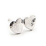 Ripple Pebble Heart Studs Silver Or 18ct Gold, thumbnail 2 of 4