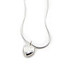 Ripple Pebble Heart Silver Necklace, thumbnail 3 of 5