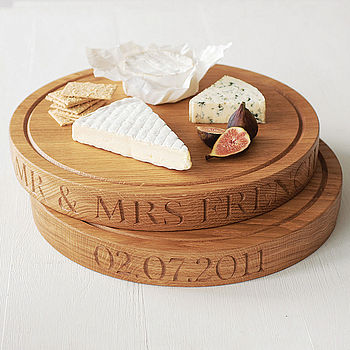 Personalised Round Oak Chopping Board, 6 of 11