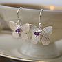 Sterling Silver Butterfly Earrings With Gemstones, thumbnail 1 of 6