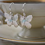 Sterling Silver Butterfly Earrings With Gemstones, thumbnail 3 of 6