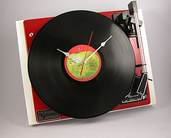 Personalised Vintage Record Player Clock, 2 of 6