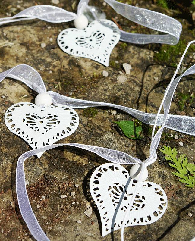 Metal Heart Garland By Boxwood
