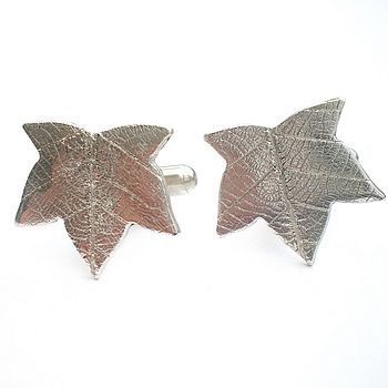 Maple Leaf Silver Cufflinks, 2 of 4