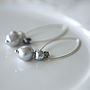 Silver Pearl Cluster Earrings, thumbnail 1 of 4