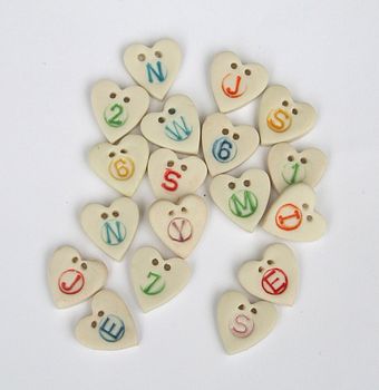 Personalised Heart Buttons, 2 of 4