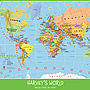 Personalised Child's World Map, thumbnail 8 of 9