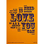 'All You Need Is Love' Letterpress Print, thumbnail 2 of 4