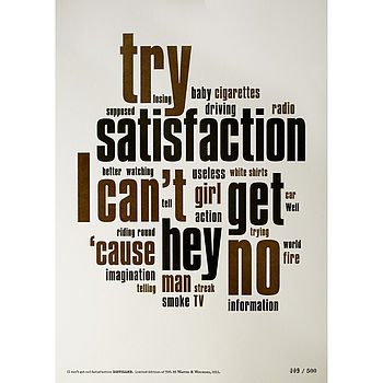 'Satisfaction' Letterpress Print, 2 of 4
