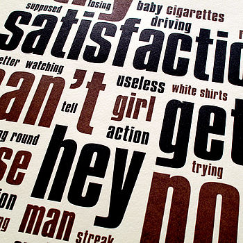 'Satisfaction' Letterpress Print, 3 of 4