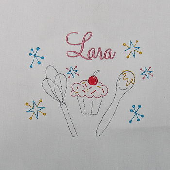 Personalised Embroidered Children's Apron, 2 of 4