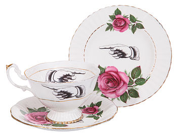Pointing Design Vintage Teacup And Saucer, 3 of 3
