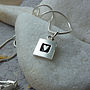 Silver Heart And Square Necklace, thumbnail 1 of 4