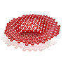 Chilli Red Acrylic Decorative Bowl With Patterned Cuts, thumbnail 1 of 3