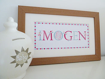 Personalised Vintage Style Child's Name Print, 2 of 4