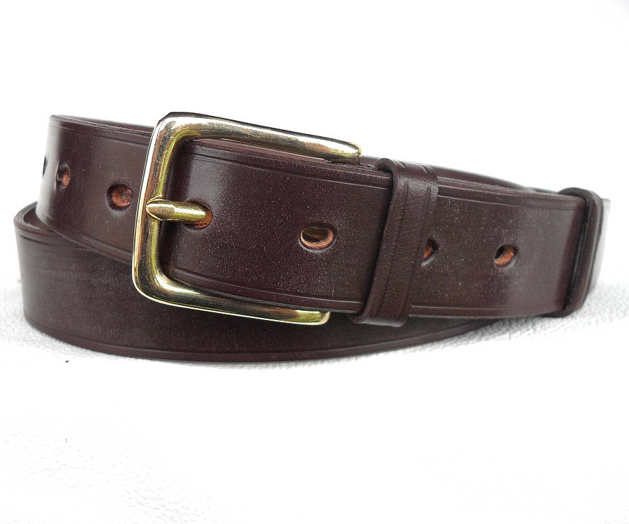 handstitched westwick leather belt by miller and jeeves ...