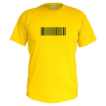 Men's Personalised Barcode T Shirt By Primitive State ...