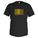 men's personalised barcode t shirt by primitive state ...