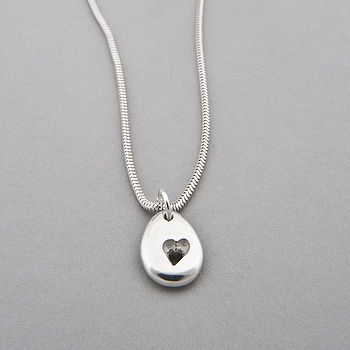 Pebble Star, Heart, Flower Or Kiss Silver Necklace, 2 of 5