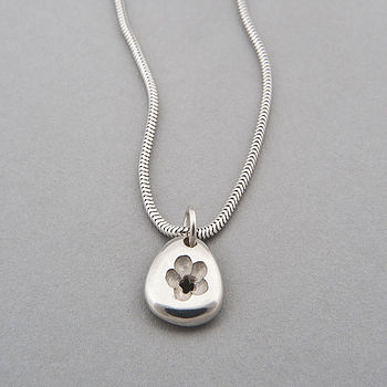 Pebble Star, Heart, Flower Or Kiss Silver Necklace, 3 of 5